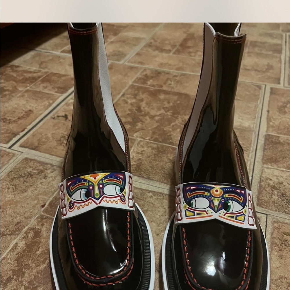 Christian Louboutin Black and White Kids Boots - Picture 2 of 4